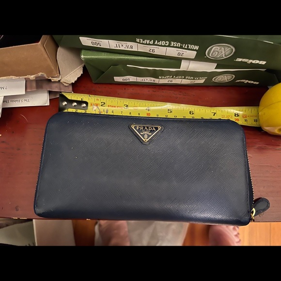 Beautiful blue Prada Wallet - 7” long. - Picture 2 of 3